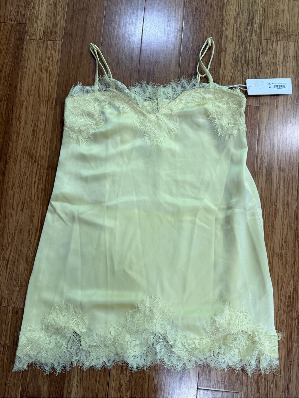 NWT Altar'd State Lace-Trim Satin dress